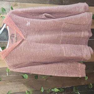 Reel Life Dusty Rose Heathered Hoodie Size L